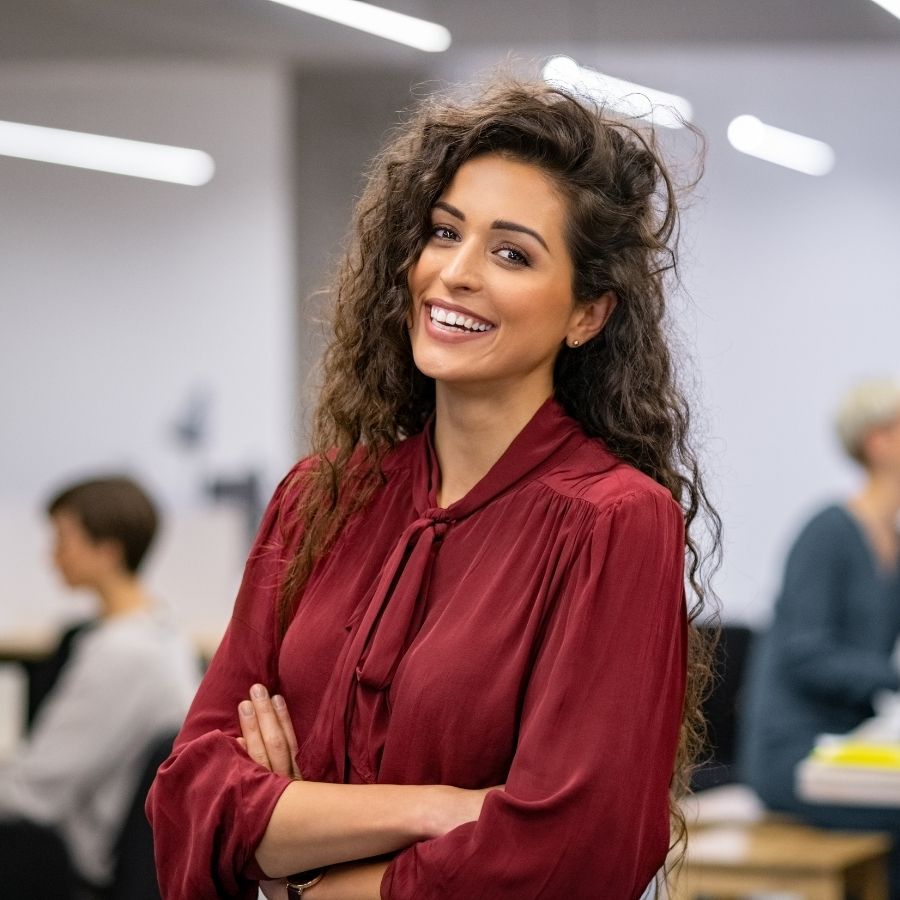 successful woman smiling